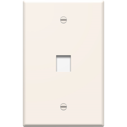 Legrand-On-Q Single Gang Oversized Wall Plate, 1-Port, Light Almond