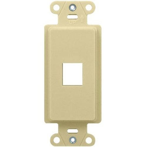 Legrand-On-Q 1-Port Decorator Outlet Strap, Light Almond