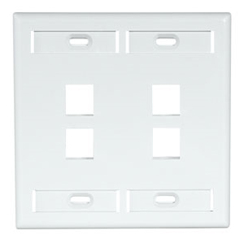 Leviton QuickPort 4 Socket Faceplate