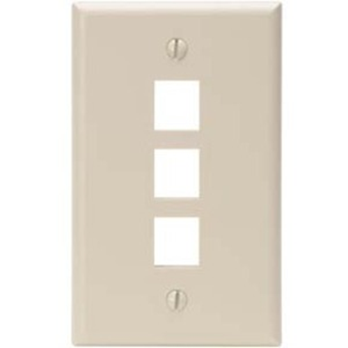 Leviton QuickPort 3 Socket Faceplate