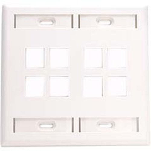 Leviton Dual Gang 8-Port Wallplate