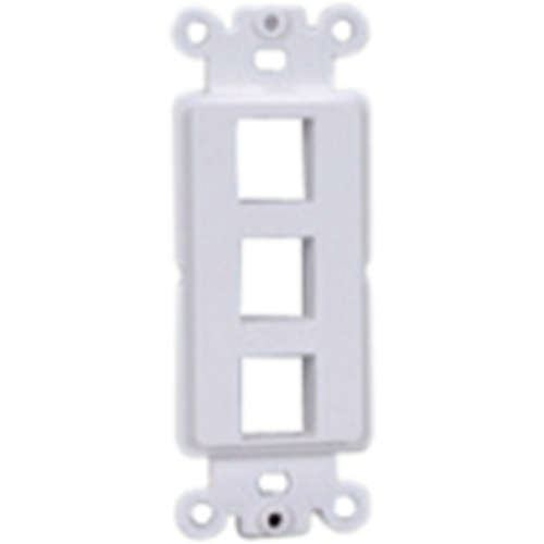 DataComm Decor Plate Insert for 3 Keystone White