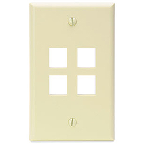 Leviton QuickPort 4 Socket Faceplate