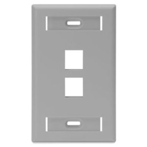 Leviton QuickPort 1 Gang 2 Socket Faceplate