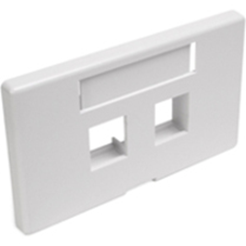 Leviton QuickPort Modular Furniture Faceplate 2-Port White