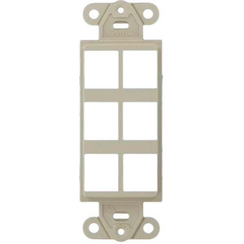 Leviton QuickPort 41646-00T Decora Faceplate Insert