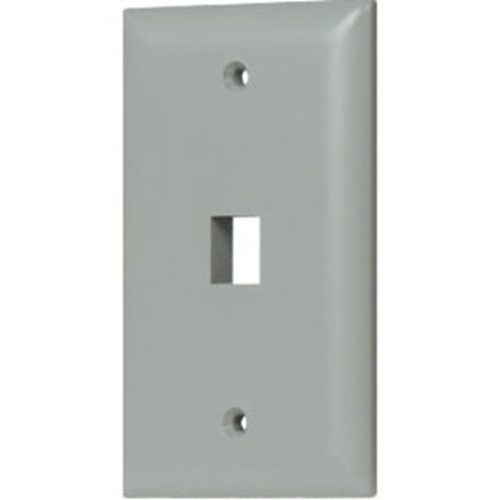 On-Q/Legrand 1-Gang, 1-Port Wall Plate, Gray