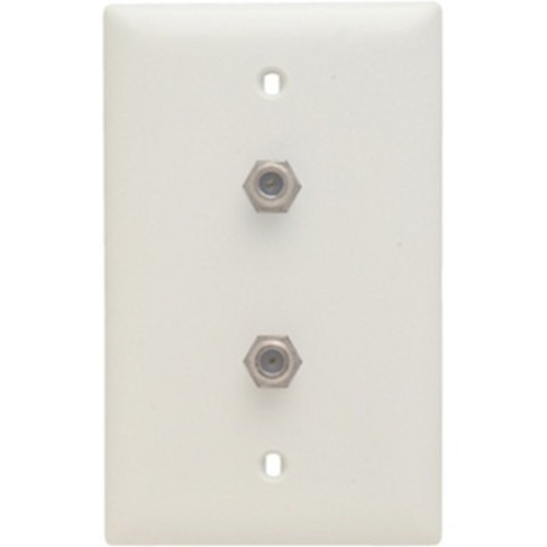 Legrand-On-Q Dual 1 GHz F-Coupler Wall Plate, White (M10)