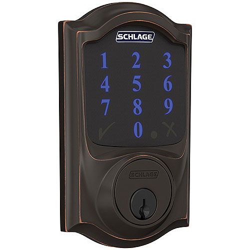 Schlage Connect Smart Deadbolt with Camelot Trim, Z-Wave Plus Enabled