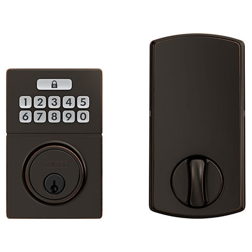 Schlage JBE105 GAT 716 J-Series Keypad Deadbolt with Gatlin Trim, Aged Bronze