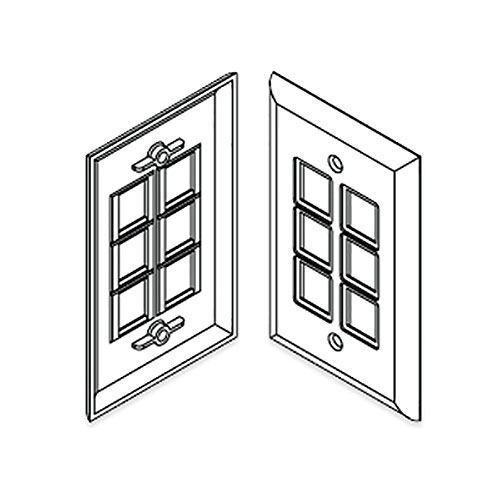 Faceplate Residential 6 Holes Off.White