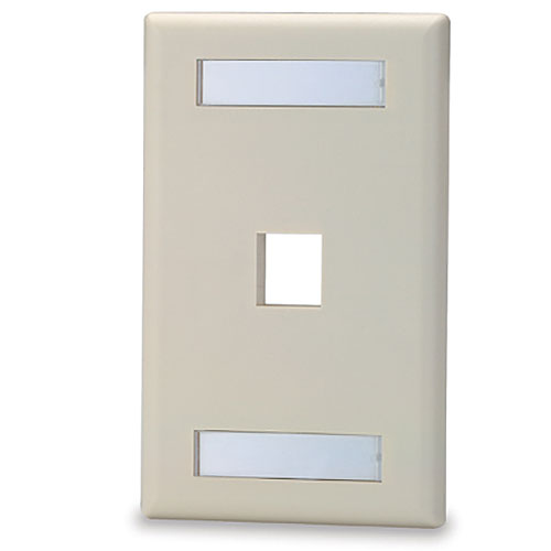 1 Port Keystone Faceplate W/Label Window