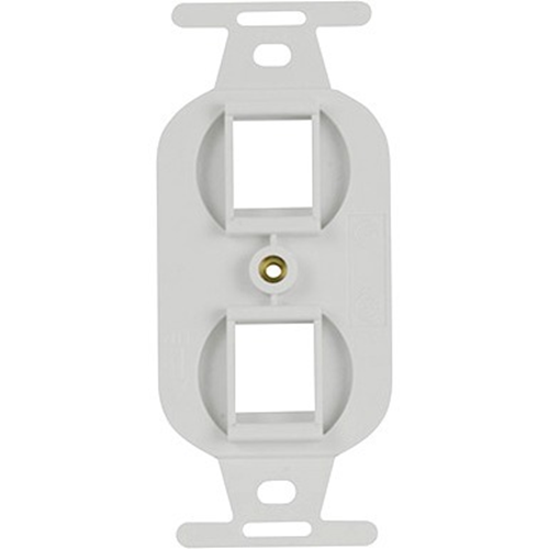 On-Q/Legrand 2-Port Keystone Duplex Type-106/Despard Wall Strap, White