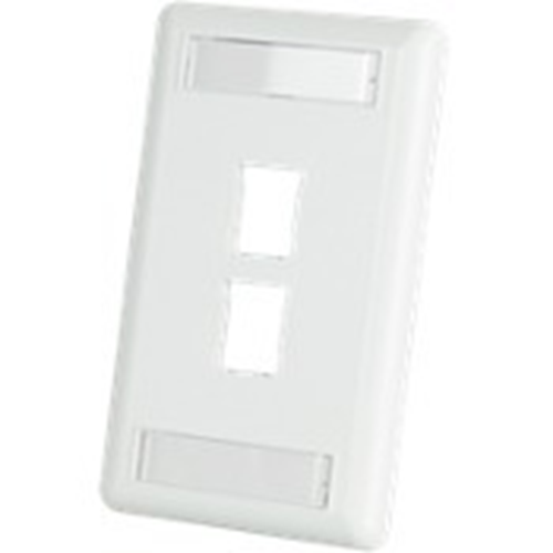 Ortronics HDJ 2 Hole Faceplate, White