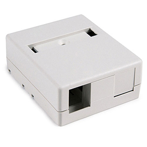 HellermannTyton SMBDUAL-FW Surface Mount Box, Plenum Rated, 2-Port, 2.32