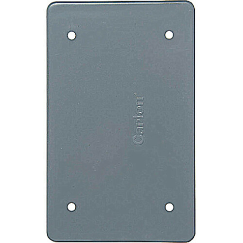 Carlon 1-Gang Weatherproof Blank Cover - Gray