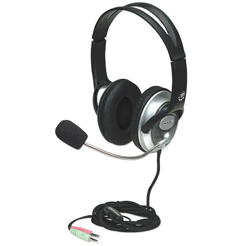 Manhattan Classic Stereo Headset with Flexible Microphone Boom