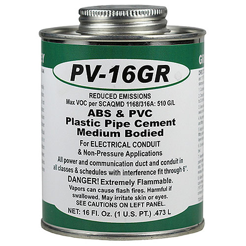 Abs And PVC Cement Gray Pint (Low Voc)