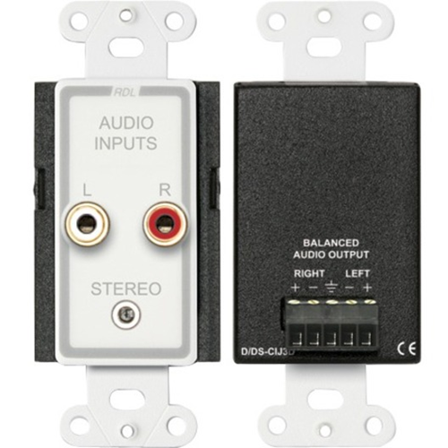 RDL D-CIJ3D Consumer Input Jacks - Stereo