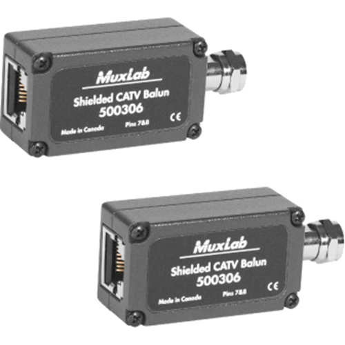 MuxLab Shielded CATV Balun 2-Pack