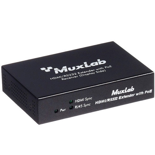 MuxLab 500454-POE-RX HDMI/RS232 RX, POE, HDBT, UHD-4K