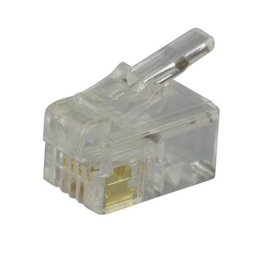 Rj11 Molded Plug For Round Cable 4 Conductor