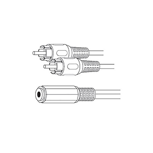 Adptr 3.5mm St Jk/2-Rca Pg 6in