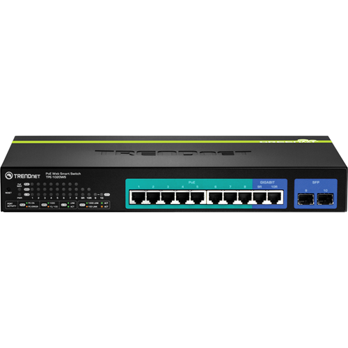 TRENDnet 10-Port Gigabit Web Smart PoE+ Switch