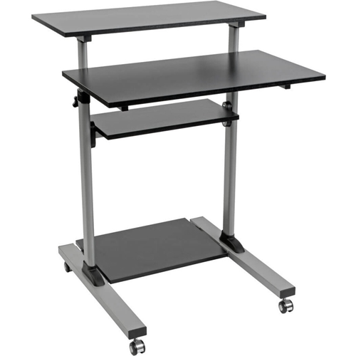 Tripp Lite Rolling Standing Desk/Workstation on Wheels, Height Adjustable, Mobile