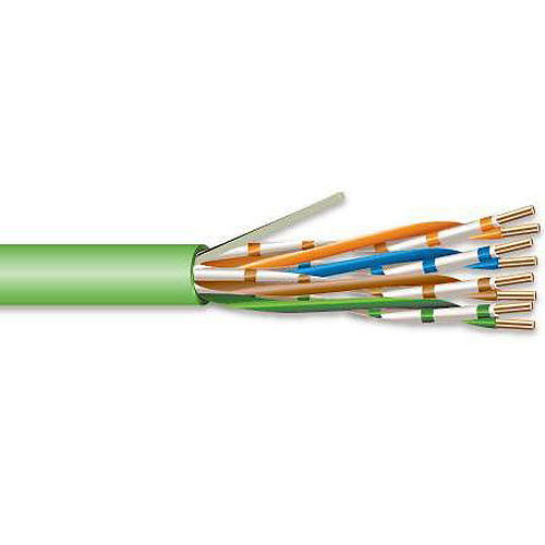 Superior Essex 77-240-5A - 77 Series, Cat 6, PVC, 23 AWG U/UTP, 4-Pair, Solid, Riser, 0.21 in. O.D., Copper Cable 1000 ft., Green