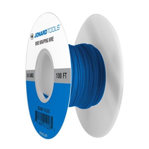 Jonard Tools R24B-0100 24 AWG Kynar Wire, Blue, 100 ft