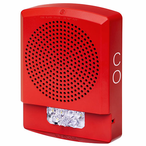 Eaton ELFHSR-CO Eluxa LED Low Frequency Horn Strobe, Red, Wall, 24V, 110/177CD,CO