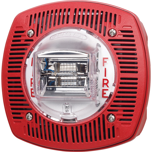 Gentex Outdoor Speaker/Strobe Wall Mount 24vdc 1575cd, Alert Marking Red