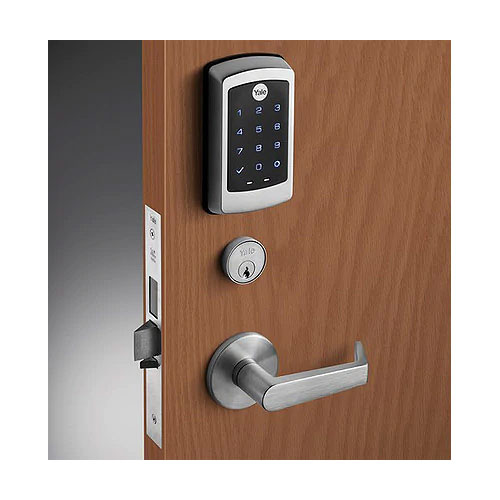 Yale AUR-NTM645-ZW2 613E RH nexTouch™ Z-Wave Sectional Mortise Lock, Capacitive Touchscreen With Deadbolt, Dark Oxidized Satin Bronze