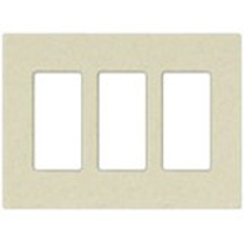 Lutron Satin Colors 3 Socket Faceplate