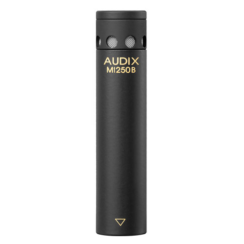 Audix M1250BS Miniature Shotgun Condenser Microphone, Supercardioid, Black