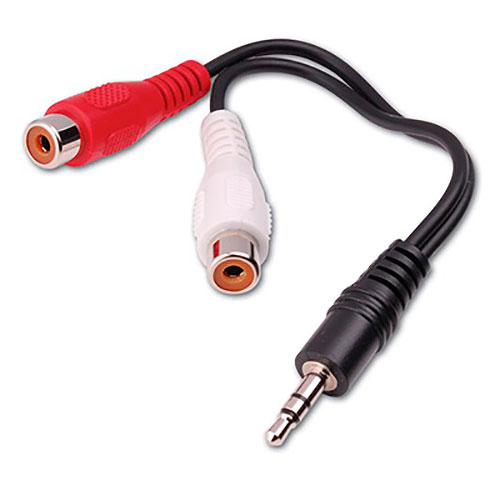 Adpt 3.5mm St Pg/2-Rca Jk 6in