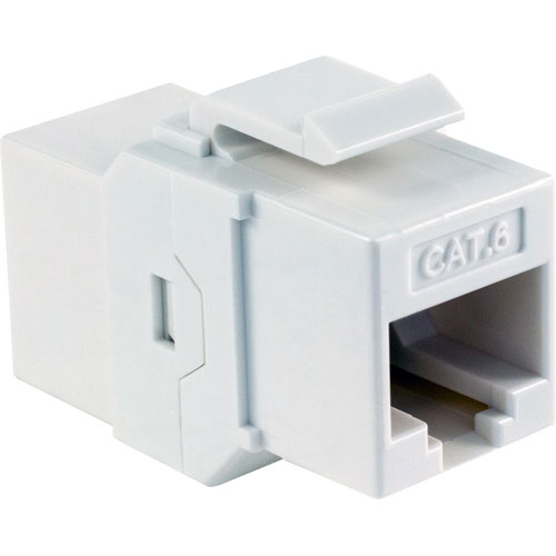 Vertical Cable CAT6 Keystone Coupler, White