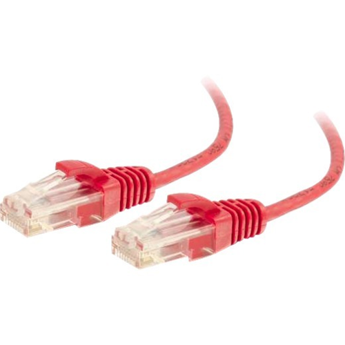 Legrand 2ft Q-Series Slim Snagless Cat 6 Unshielded (UTP) Ethernet Network Cable - Red