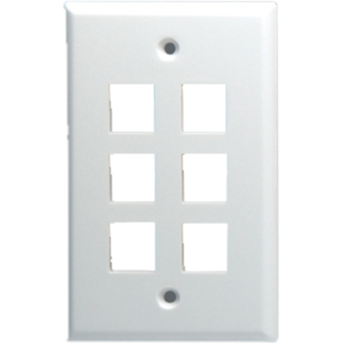 DataComm 6 Port Keystone Plate (Standard)