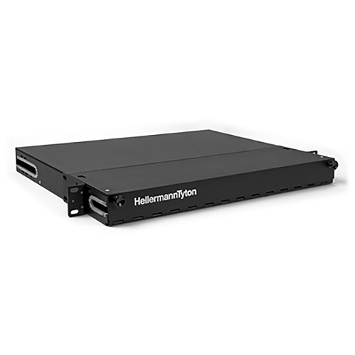 HellermannTyton FERM1U Rack Mount Fiber Enclosure-Unloaded, Accepts 3 LGX Adapter Panels, 1U, Black, 1/pkg