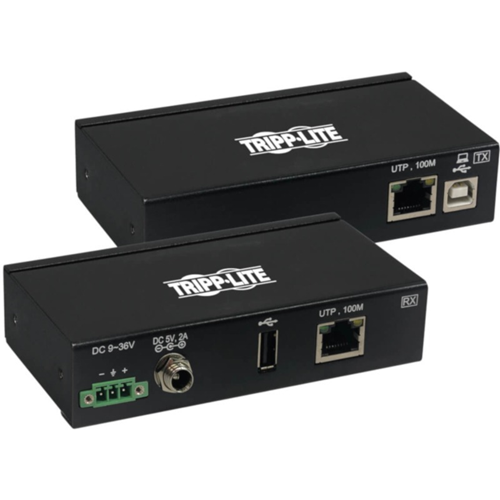 Tripp Lite USB Over Cat6 Extender Industrial 1-Port ESD Protection PoC TAA