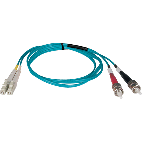 Tripp Lite 5M 10Gb Duplex Multimode 50/125 OM3 LSZH Fiber Optic Patch Cable LC/ST Aqua 16' 16ft 5 Meter