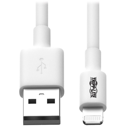 Tripp Lite 3ft Lightning USB Sync/Charge Cable for Apple Iphone / Ipad White 3'