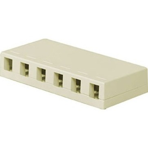 Legrand-On-Q 6-Port Surface Box, Ivory