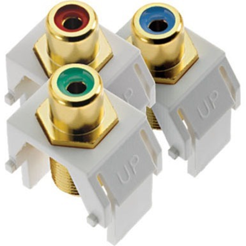 Legrand-On-Q Component Video RCA to F Connector Keystone Insert Kit, Magnesium