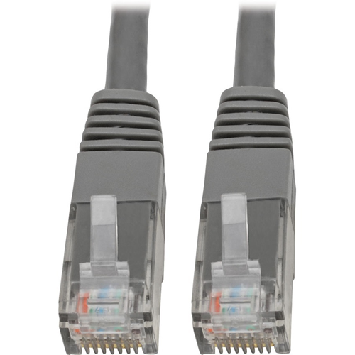 Tripp Lite Cat6 Cat5e Gigabit Molded Patch Cable RJ45 M/M 550MHz Gray 20ft